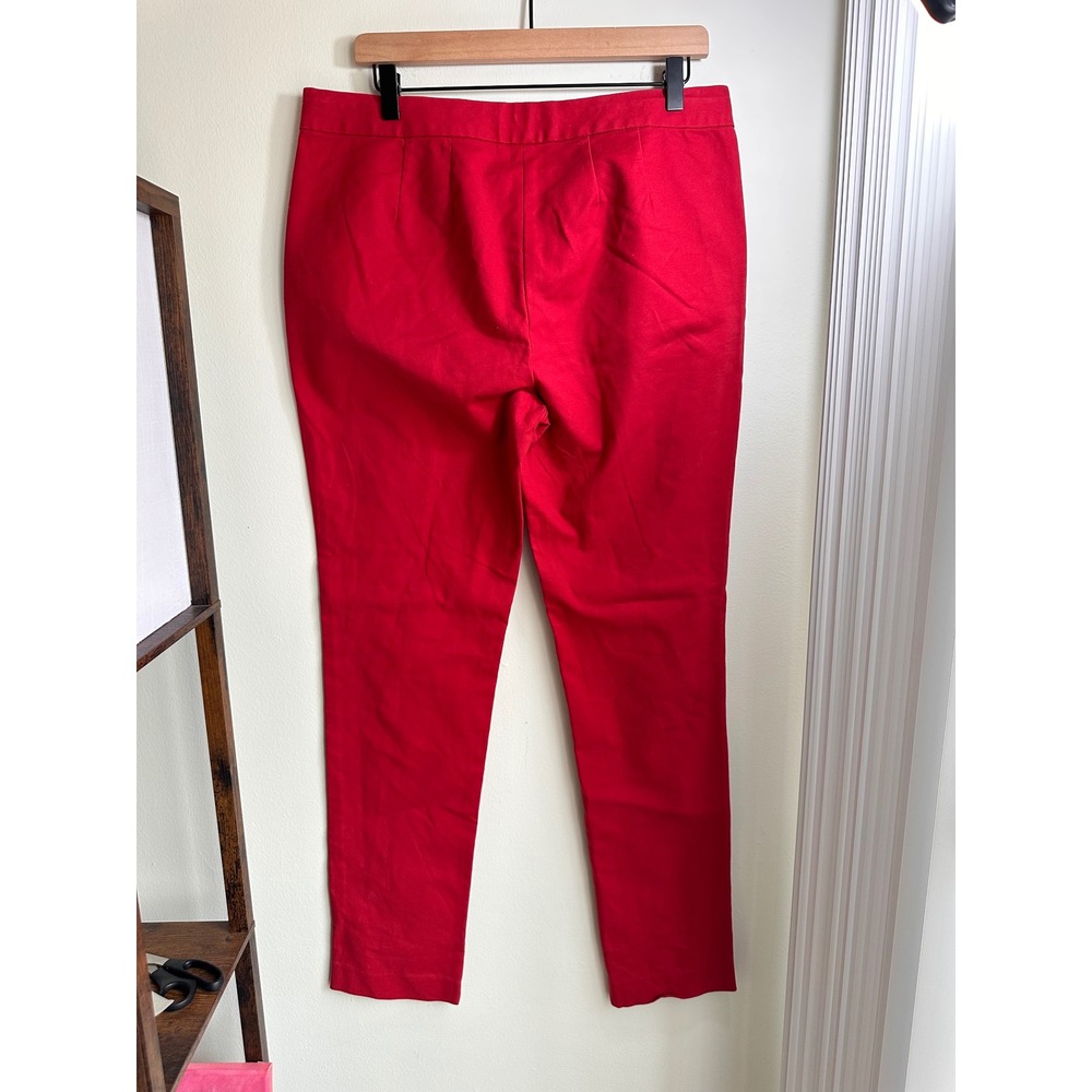 Boden Red Straight Leg Ankle Pants Women Size 10 Long US - Picture 3 of 3
